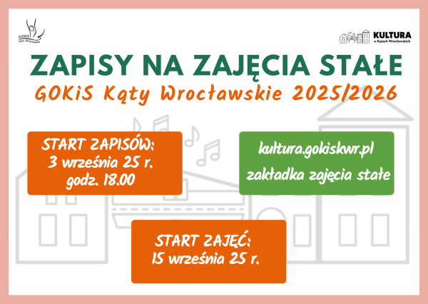 Zapisy na zajęcia stałe 2025/2026 w GOKiS
